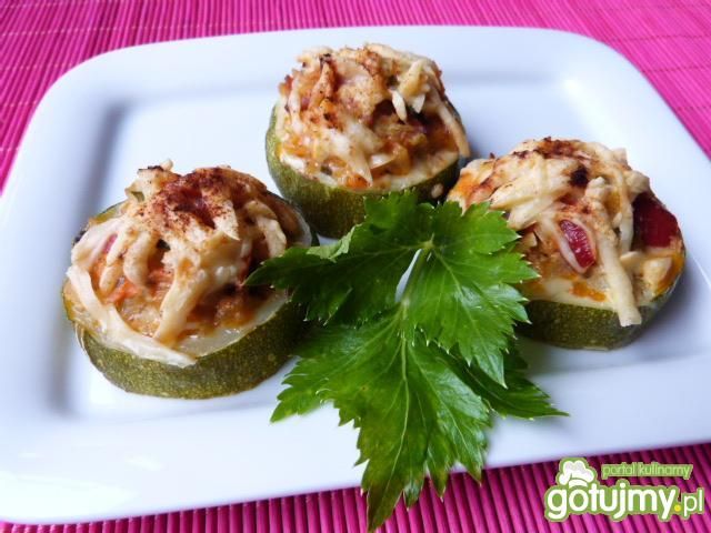 Krążki z cukini zapiekane z ryżem