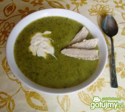 Krem brokułowo-ziemniaczany ze schabem