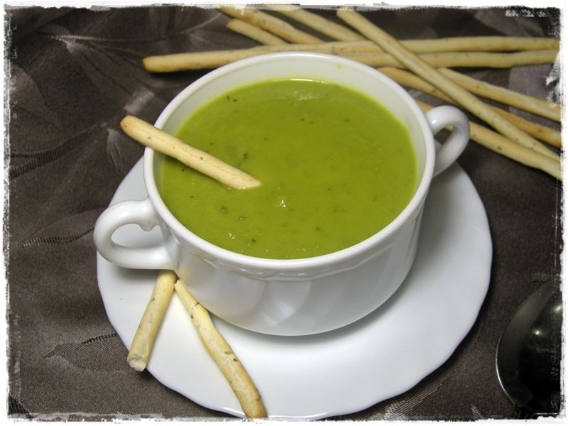 Krem groszkowy z nutą mięty