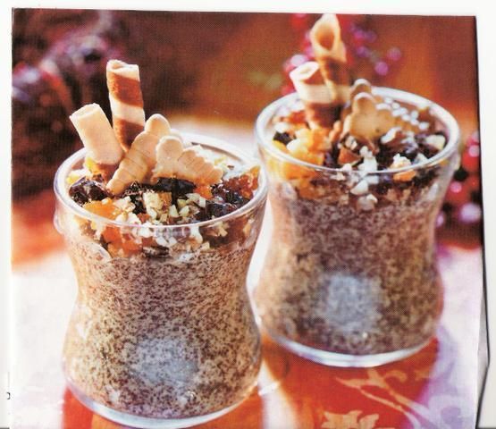 Krem makowy z bakaliami Krem makowy z bakaliami