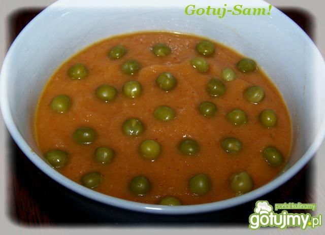 Krem marchewkowy w groszki Krem marchewkowy w groszki