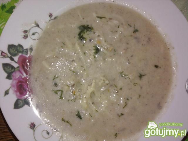 Krem pieczarkowy z makaronem Krem pieczarkowy z makaronem