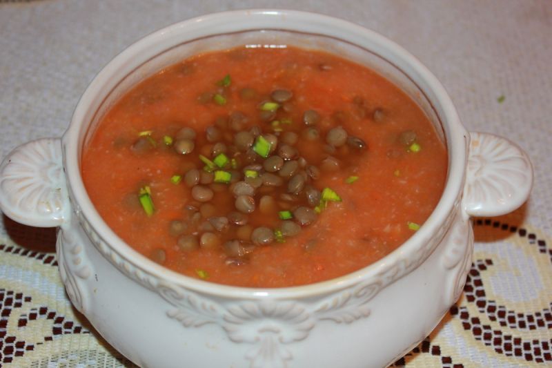 Krem pomidorowy z soczewicą  Krem pomidorowy z soczewicą