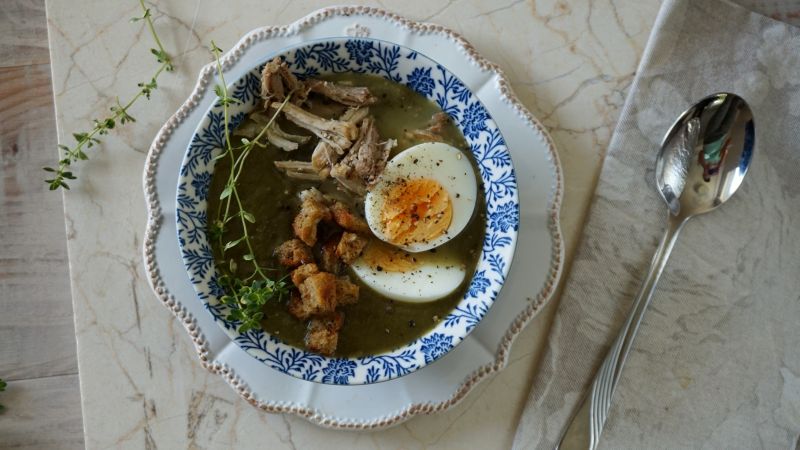 Krem szczawiowy z łopatką wieprzową Krem szczawiowy z łopatką wieprzową