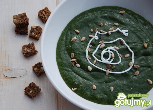 Krem szpinakowy ze słonecznikiem