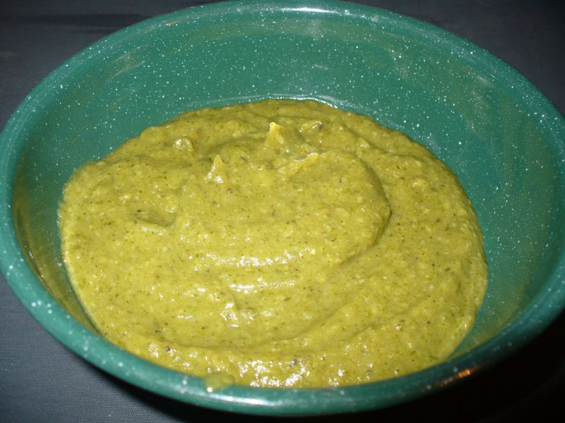 Krem z brokuła,cukinii i zielonego groszku