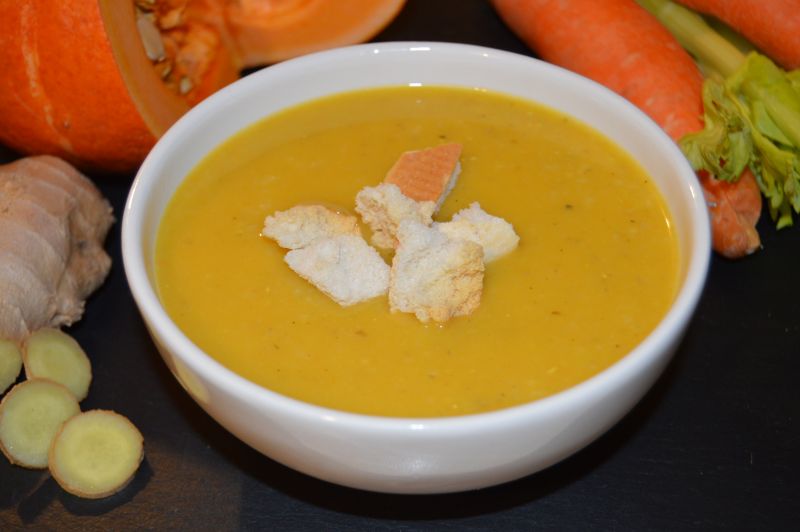 Krem z dyni hokkaido z imbirem