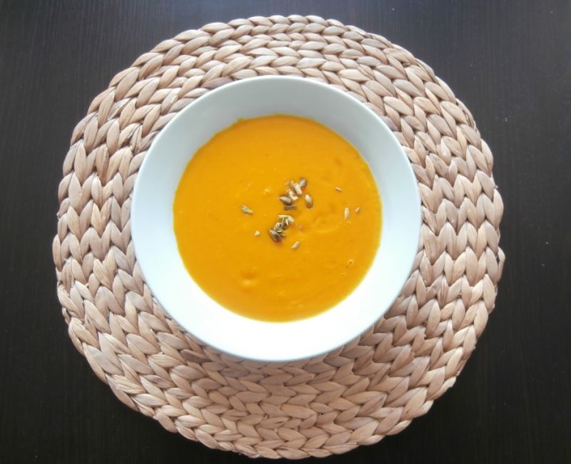 Krem z dyni hokkaido z mlekiem kokosowym