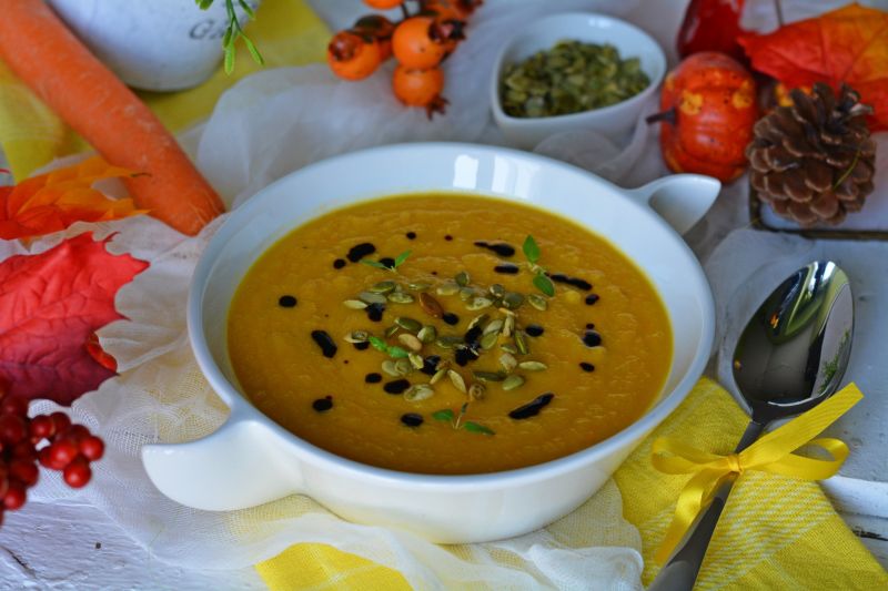 Krem z dyni, pomarańczy i nutą kardamonu 