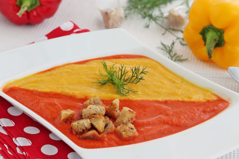 Krem z pieczonej papryki Krem z pieczonej papryki