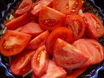 Krem z pieczonych pomidorów z lazurem