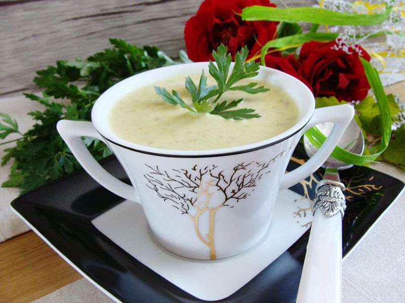 Krem z pora i sałaty