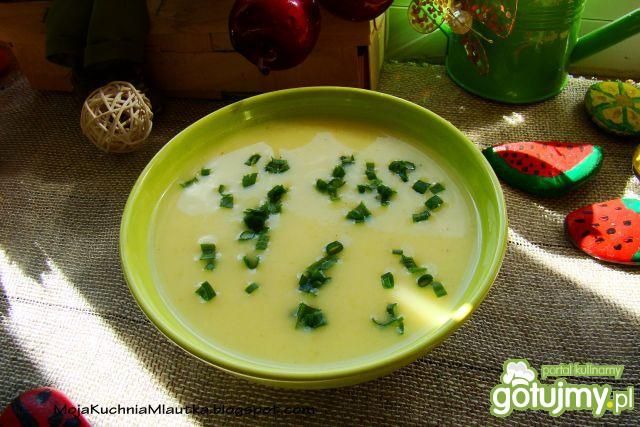 Krem ziemniaczany z kaszka kukurydzianą 