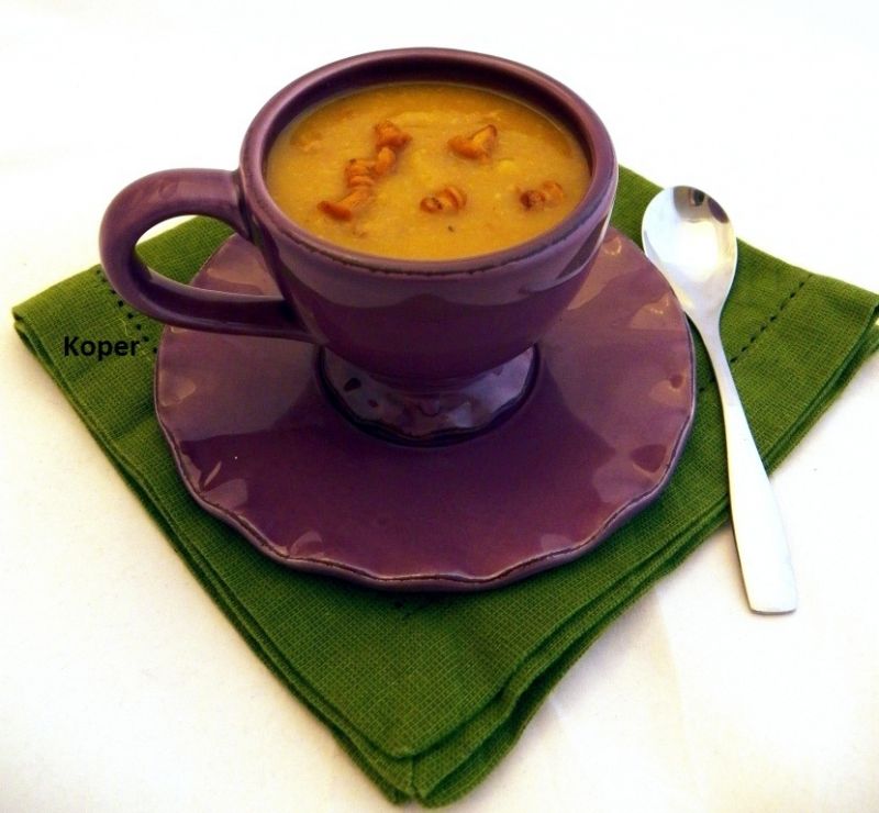 Kremowa zupa kurkowa