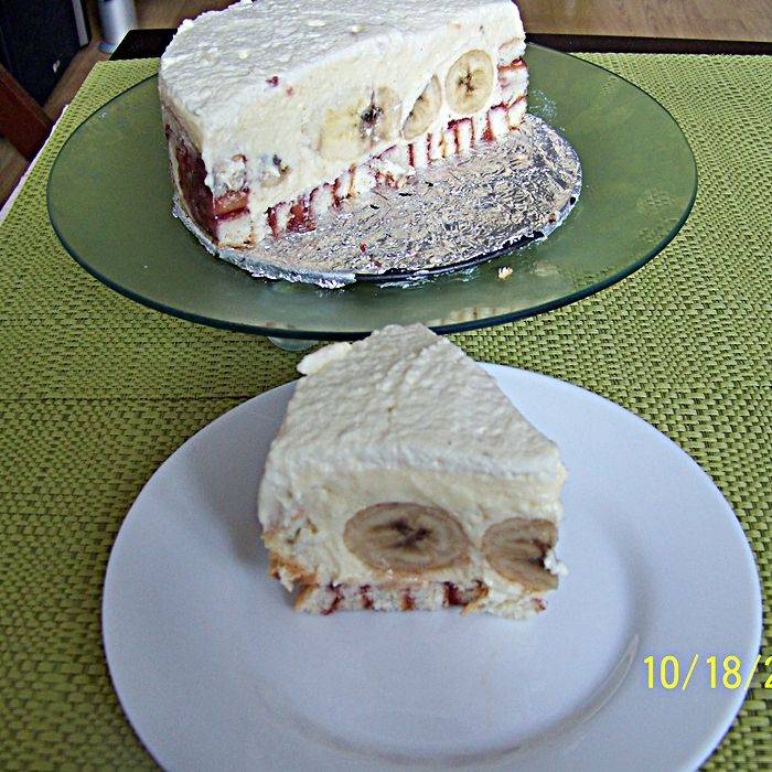 Kremowiec z bananami