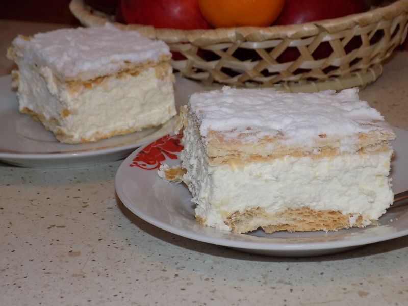 Kremówka na cieście francuskim