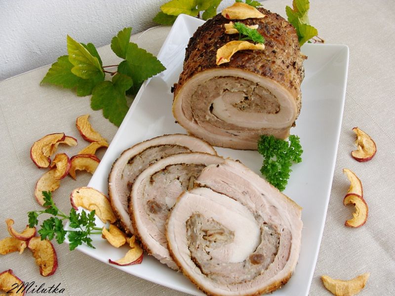 Kresowy boczek z suszonym jabłkiem Kresowy boczek z suszonym jabłkiem