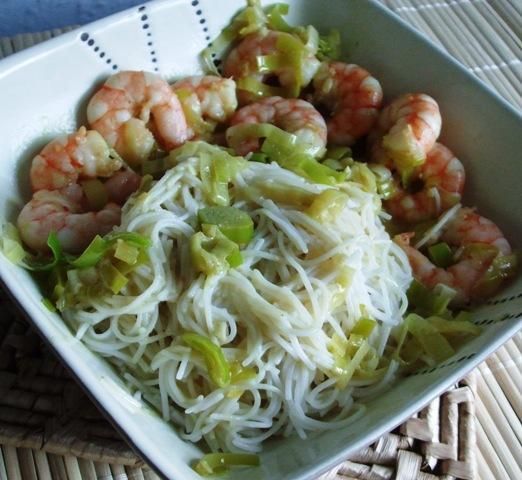 Krewetki królewskie w porach Krewetki królewskie w porach