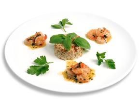 Krewetki marynowane w zielonej herbacie