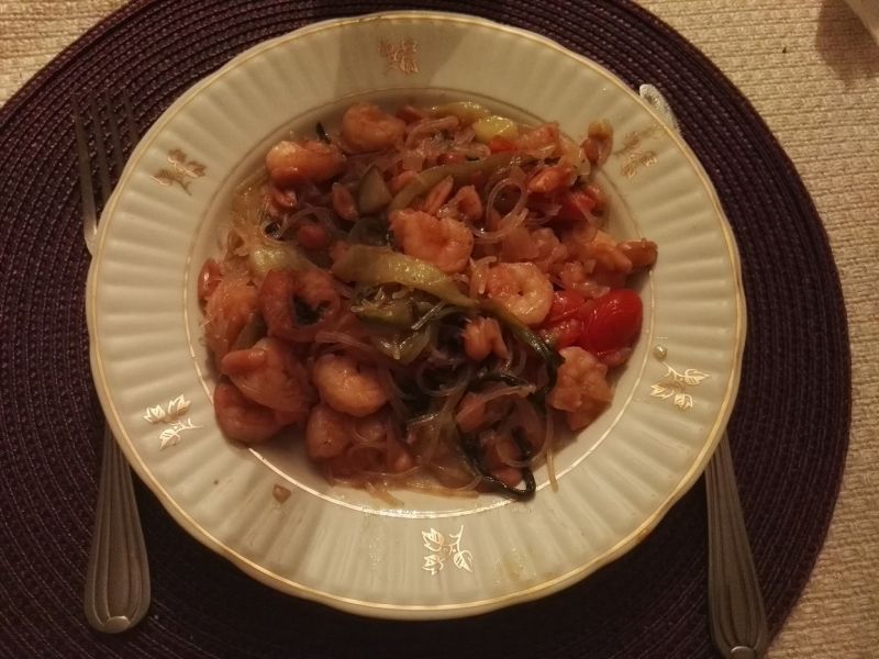 Krewetki po tajski Krewetki po tajski