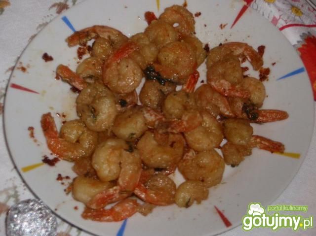 Krewetki smażone na maśle