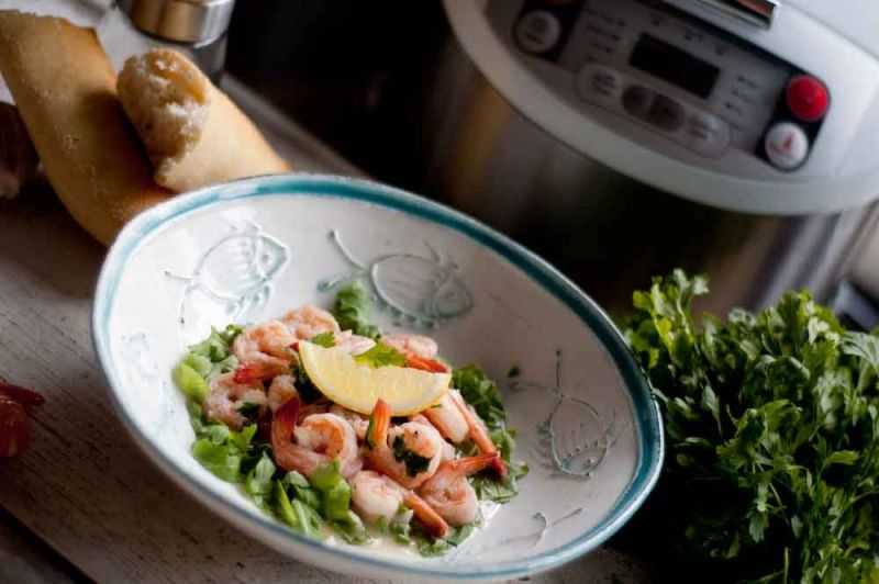 Krewetki smażone z czosnkiem