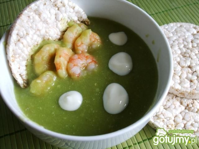 Krewetki, suszony groszek, ricotta...