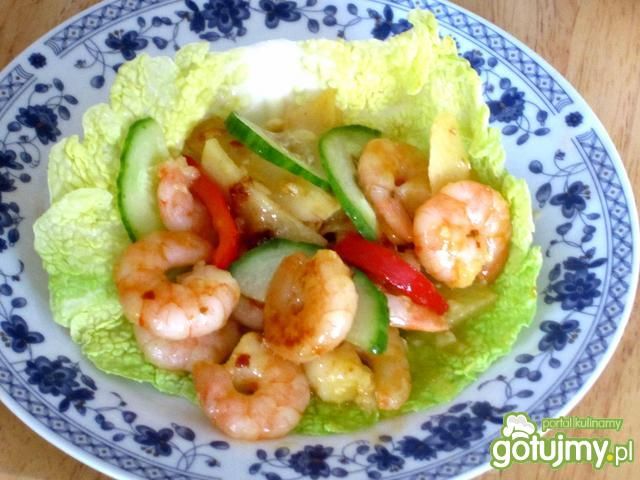 Krewetki w ostrym sosie mango Krewetki w ostrym sosie mango