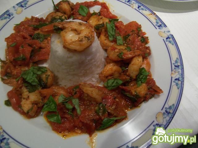 Krewetki w pomidrach