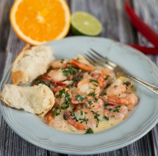 Krewetki z kokosową nutą