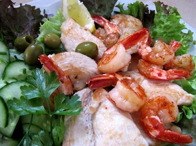 Krewetki z kurczakiem Krewetki z kurczakiem