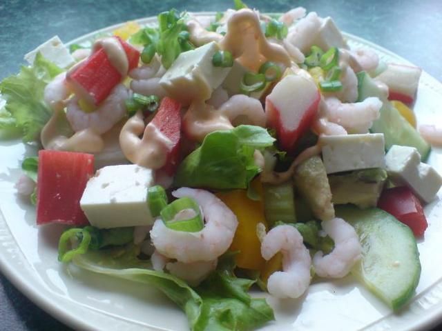 Krewetkowo - krabowy koktajl.