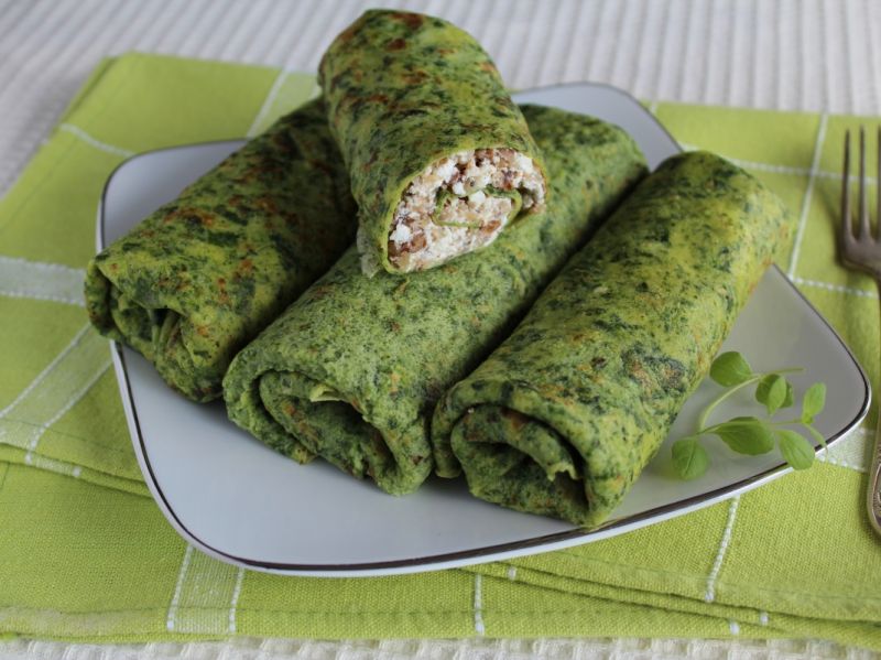 Krokiety szpinakowe z kaszą gryczaną Krokiety szpinakowe z kaszą gryczaną