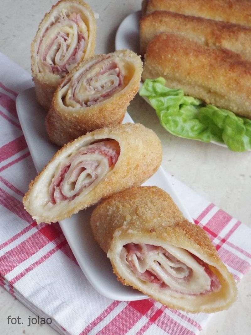 Krokiety z cheddarem i szynką szwarcwaldzką Krokiety z cheddarem i szynką szwarcwaldzką