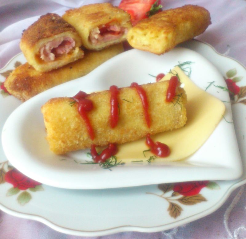 Krokiety z chleba tostowego  Krokiety z chleba tostowego