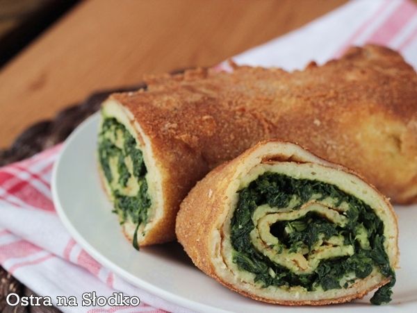 Krokiety z fetą i szpinakiem Krokiety z fetą i szpinakiem