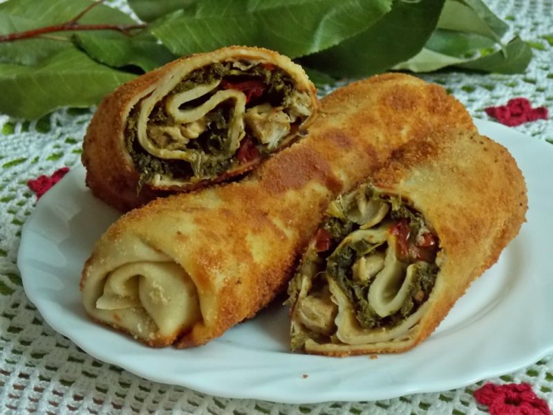 Krokiety z jarmużem