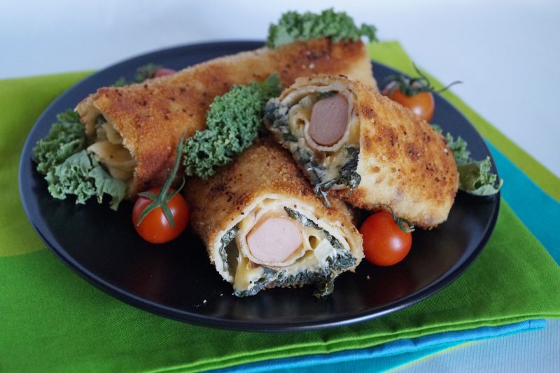 Krokiety z jarmużem