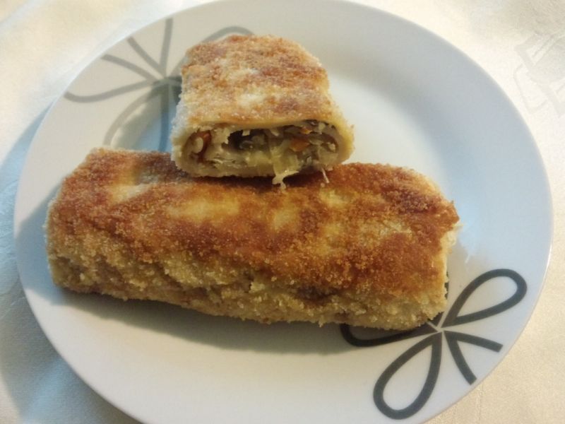 Krokiety z kapustą i pieczarkami Krokiety z kapustą i pieczarkami
