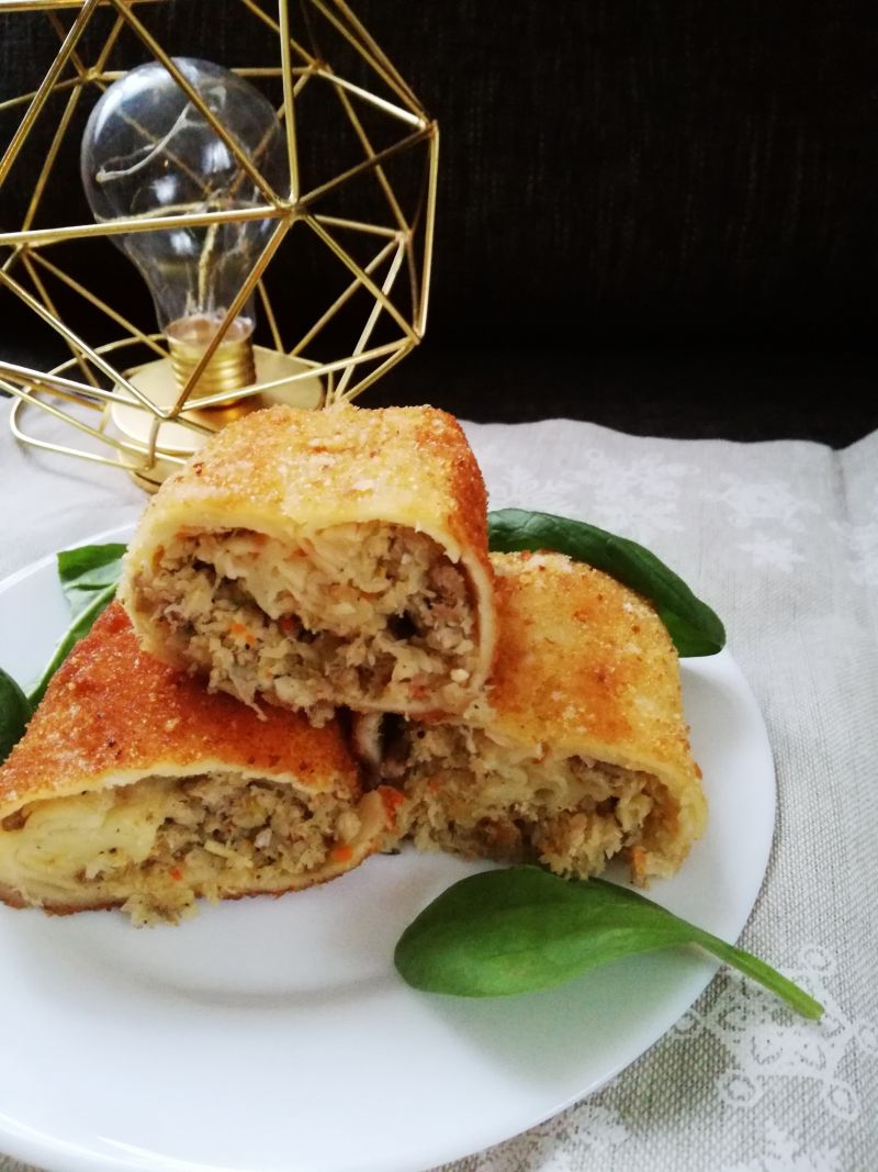 Krokiety z kapustą i pieczarkami