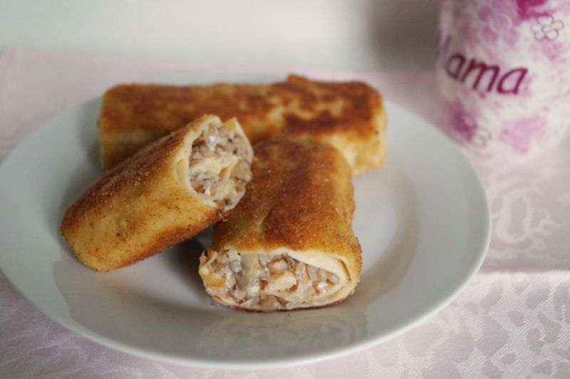 Krokiety z kaszą gryczaną, twarogiem i boczkiem