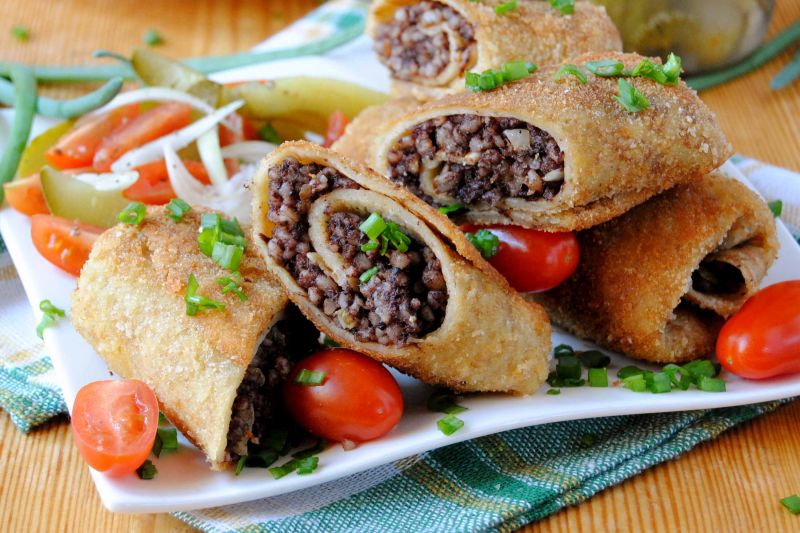 Krokiety z kaszanką