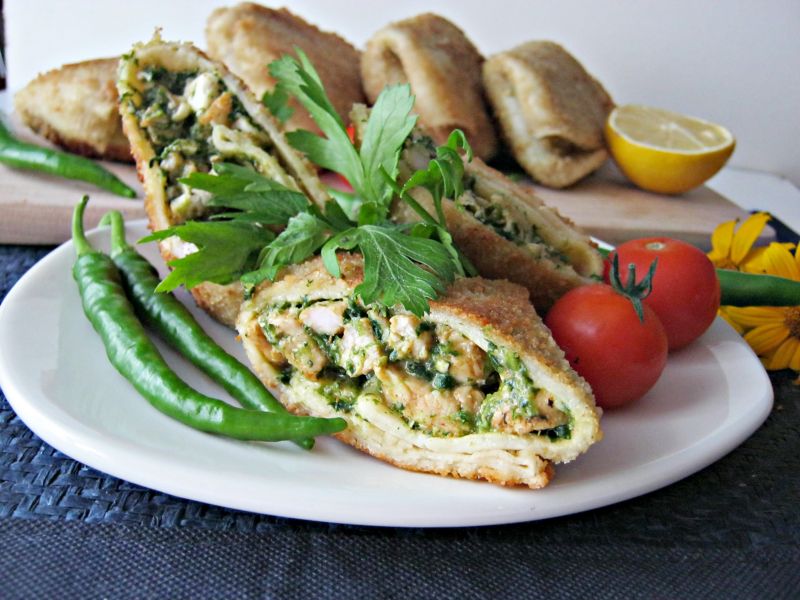 Krokiety z kurczakiem i szpinakiem Krokiety z kurczakiem i szpinakiem