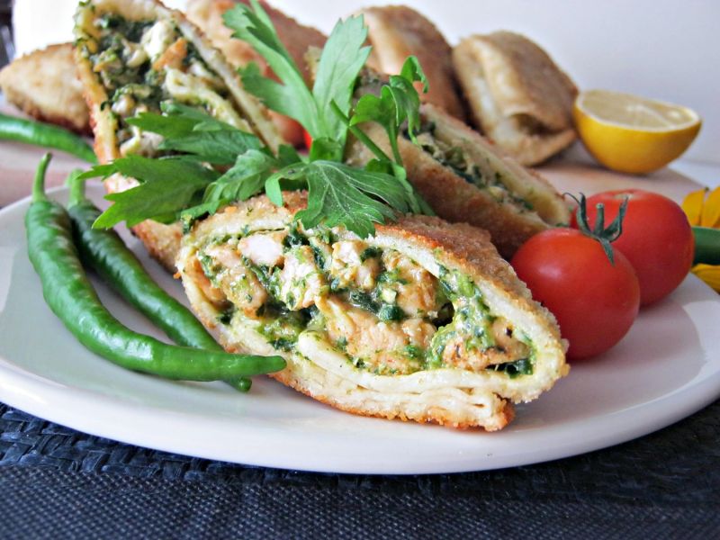 Krokiety z kurczakiem i szpinakiem Krokiety z kurczakiem i szpinakiem