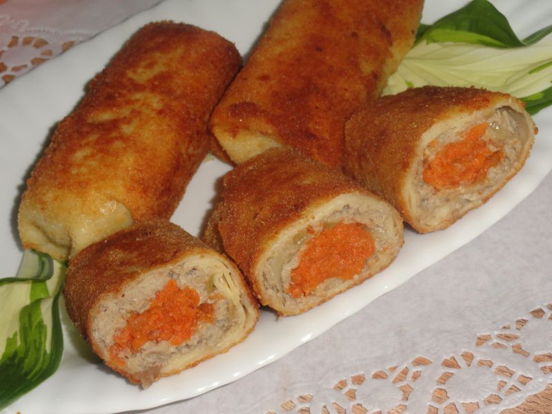 Krokiety z mięsem i marchewką Krokiety z mięsem i marchewką