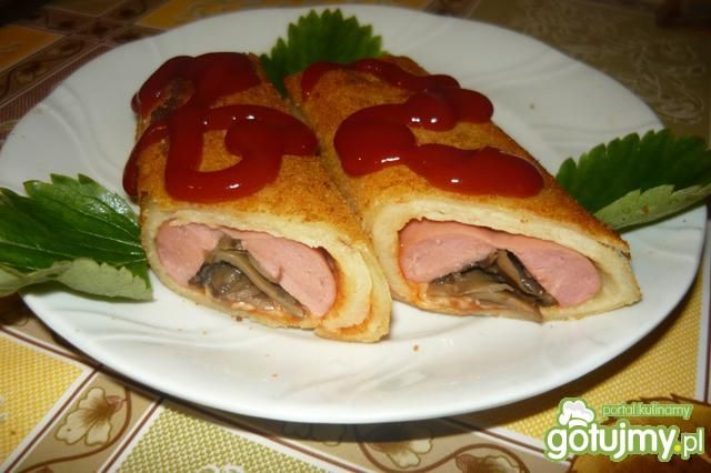 Krokiety z parówką i pieczarkami Krokiety z parówką i pieczarkami