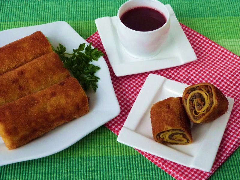 Krokiety z pieczarkami i marchewką