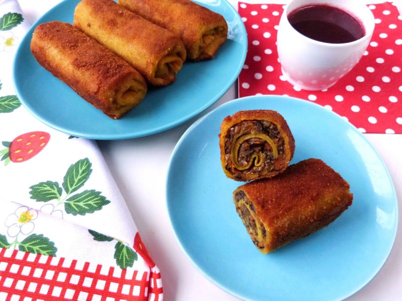 Krokiety z pieczarkami i warzywami