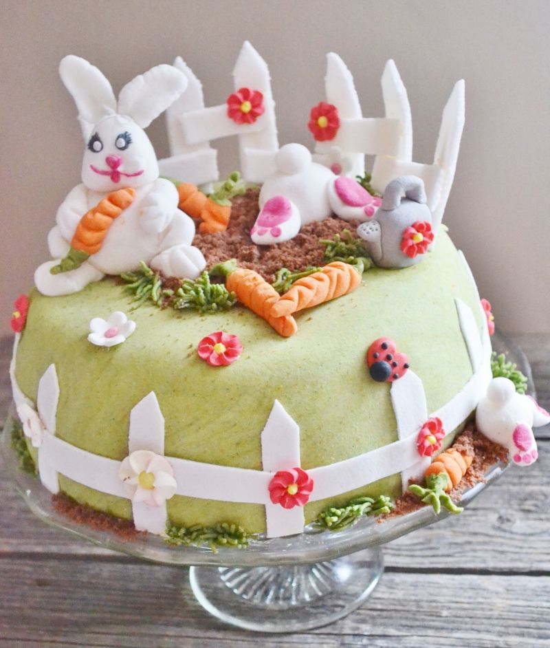 Króliczy tort z malinami Króliczy tort z malinami