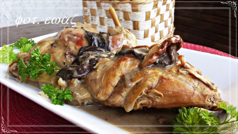 Królik w sosie grzybowym Królik w sosie grzybowym